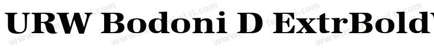 URW Bodoni D ExtrBoldWide字体转换